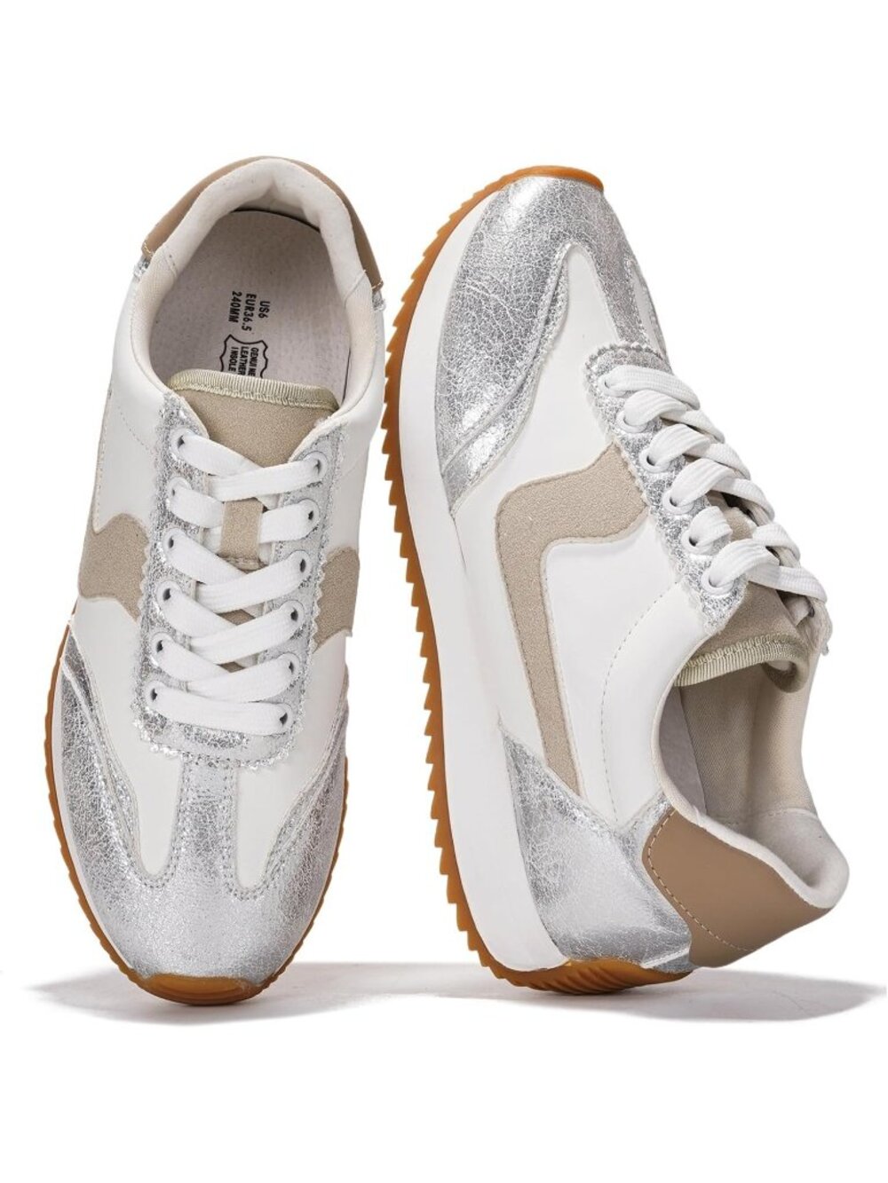 Project Cloud Women's Madison Grey Closed Toe Lightweight Lace Up Sneakers